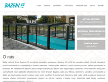Tablet Screenshot of bazeni.cz